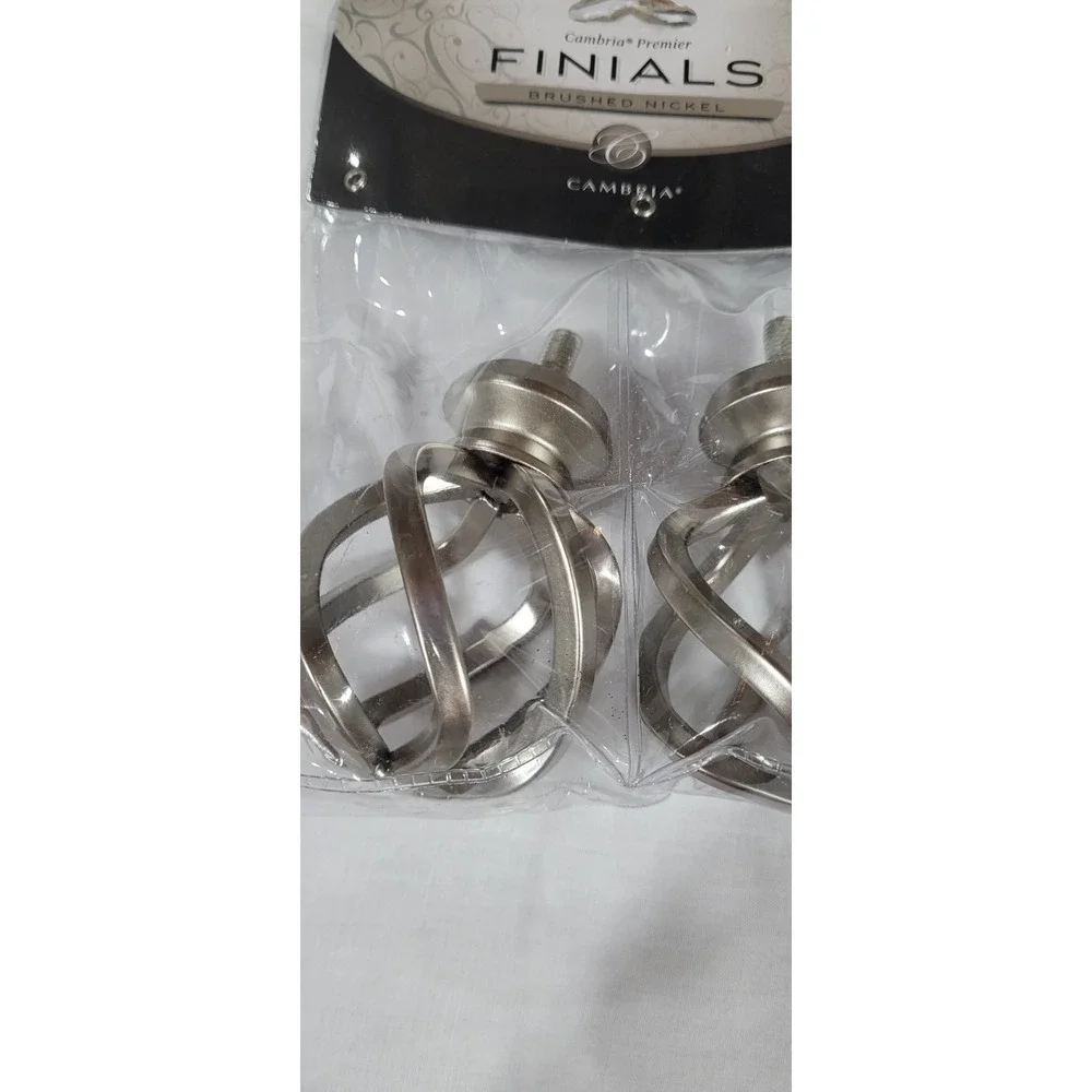 NEW Cambria Premier Finials Graphite Cage Metal For Curtin Rods